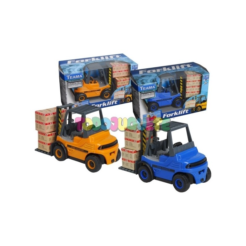 Carretilla elevadora 1:16 Forklif 3 colores sdos.