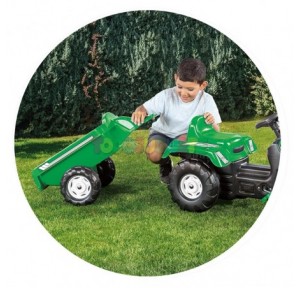 Tractor a Pedales Verde Ranchero con Remolque