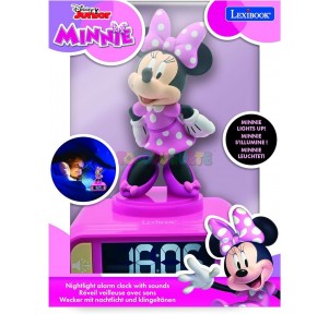 Despertador digital 3D Minnie Mouse con sonidos