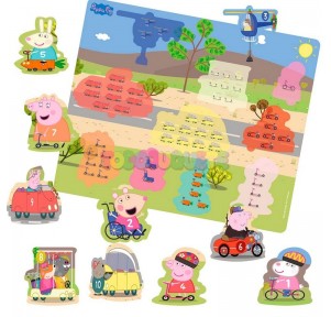 Peppa Pig Puzzle Madera Números