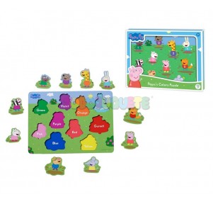 Peppa Pig Puzzle Madera Colores