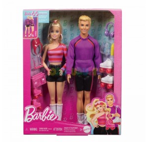 Barbie y Ken 65 Aniversario Patinadores con Accs