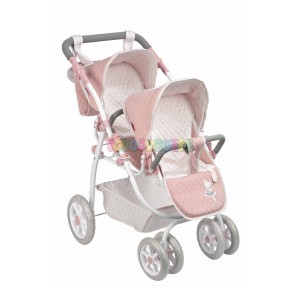 Carro Gemelar Coche De Bebe MuÃ±eca Carrito Bebe Coche De MuÃ±eca - Main Image