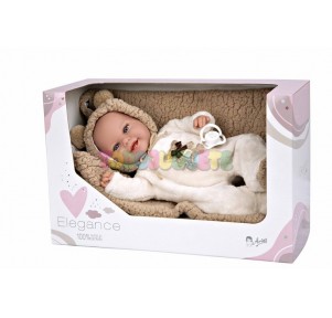 Muñeco Elegance Babyto peso real 35cm Osito Marrón