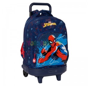 Spiderman Neon Mochila Ruedas Compact