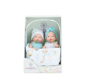 Mulñecos Gemelos Mini Golosinas Twins Capazo 21cm