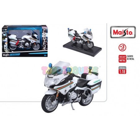 Moto De Juguete Miniatura BMW R1200 De La Guardia Civil Maqueta