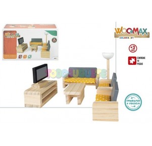 Muebles Comedor Madera para Casa Muñecas Woomax