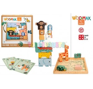 Puzzle Torre Animales Madera Zookabee Woomax