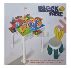 Mesa Actividades con Silla Conejo Block Table