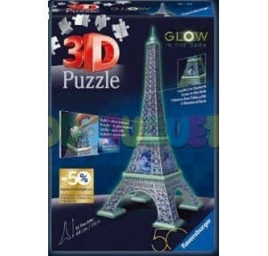 Puzzle 3D Torre Eiffel Glow Dark 50 Aniversario