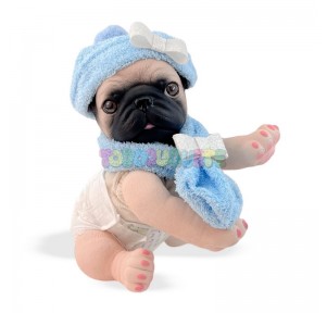 Anireal Perro Pug Canela Pañal 35cm