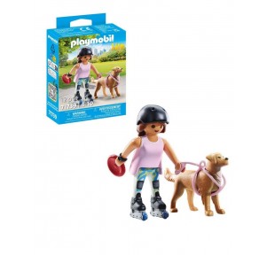 Patinadora con Retriever Playmobil