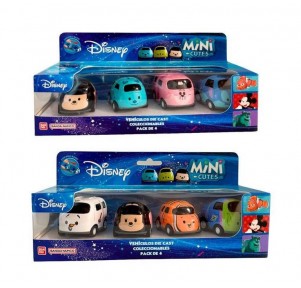 Mini Cutes Coche Disney Pack 4 Surtido