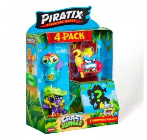 Piratix Crazy Jungle Pack 4 Figuras