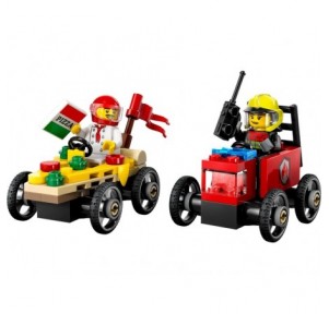 Lego City Coches Carrera: Pizza vs Camión Bomberos