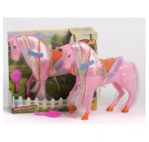 Caballo Rosa 29 cm Melena...