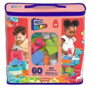 Bolsa 60 piezas rosa Megabloks