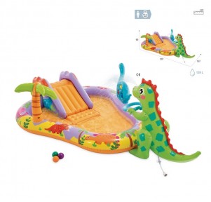 Centro Juegos Agua Dino Park 201x157x69 cm Intex