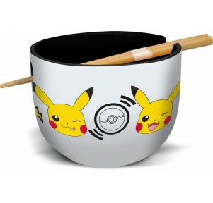 Cuenco Ramen Palillos Pokemon Black Logos