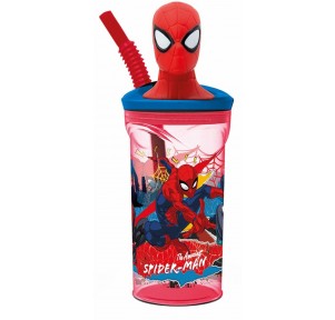 Vaso Figura 3D 360ml Spiderman Moving Target