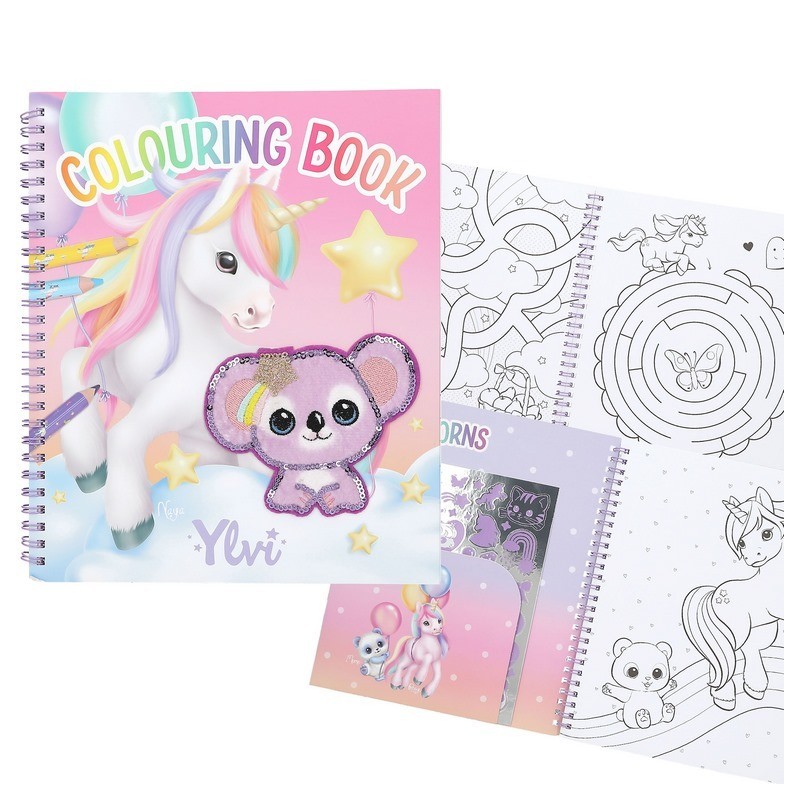 Ylvi Libro de Colorear con Unicornio y Lentejuelas