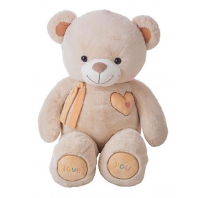 Peluche Oso Valentín Beige 115cm