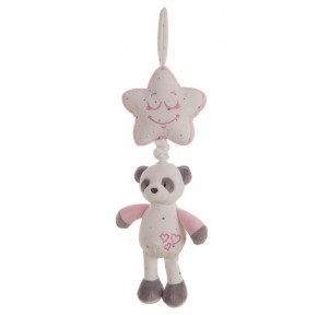 Caja Musical Estrella Baby Panda Rosa 35 cm.