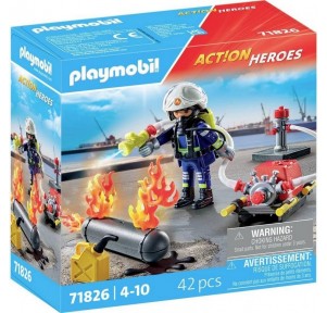 Bombero con Bomba de Agua Playmobil