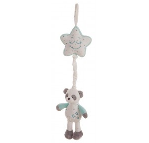 Caja Musical Estrella Baby Panda Agua Marina 35 cm