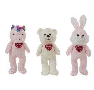 Peluche Animales Lucky Corazón 52cm surtido
