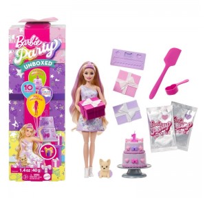 Barbie Party Reveal Muñeca Morada con Sorpresas