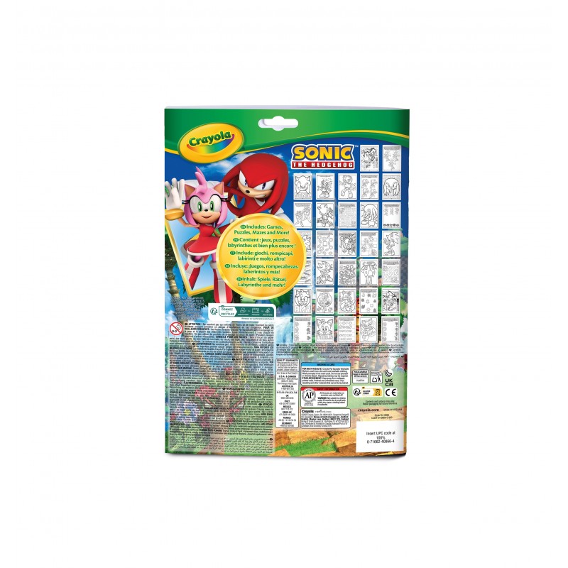 Sonic Libro Actividades y Colorear 7 Rotuladores