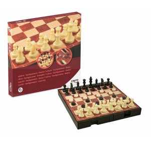 Juego Magnético Ajedrez Damas  Backgammom