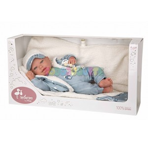 Reborn Bruno Manta Azul 45cm***