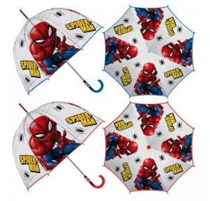 Paraguas Burbuja Transparente Spiderman 48cm