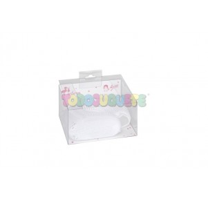 Set par calcetines punto muñeco 40-45cm blanco**
