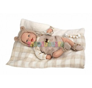 Reborn Rubén Osito Beig con Cojín 45cm