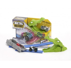 Pista con Coche Croc Attack Metal Machines