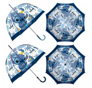 Paraguas Burbuja Transparente Stitch Boy 48cm