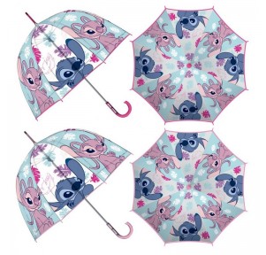 Paraguas Burbuja Transparente Stitch Girl 48cm