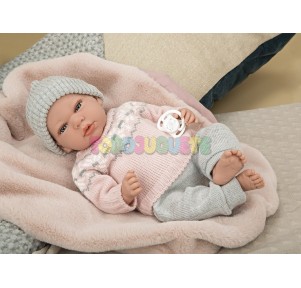 Muñeco Elegance  Andie peso real 40cm Rosa Manta**