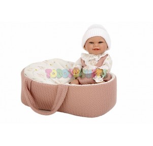 Muñeco Elegance Babyto Rosa 33cm Capazo