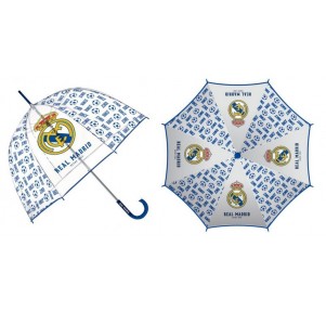 Paraguas Burbuja Transparente Real Madrid 48cm