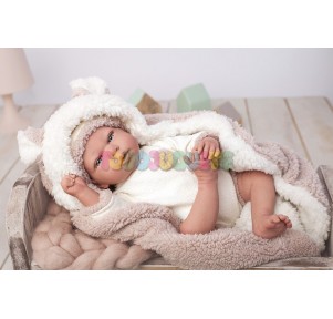 Muñeca Reborn Anna 40cms Manta Peluche