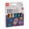 Paint Fun Pinceles con Pintura Metalizada Apli