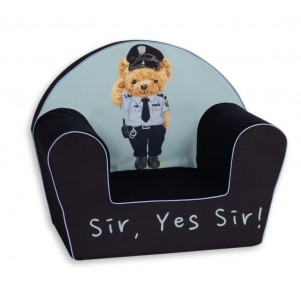 Sillón Infantil Azul Oso Policia