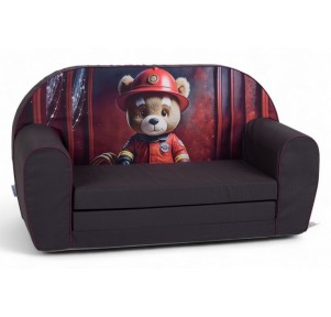 Sofá Cama Infantil Azul Oso Bombero