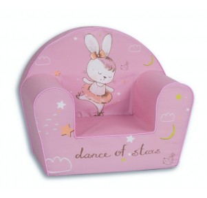 Sillón Infantil Rosa Conejita Dance