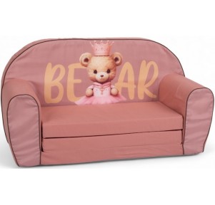 Sofá Cama Infantil Rosa Osita Reina